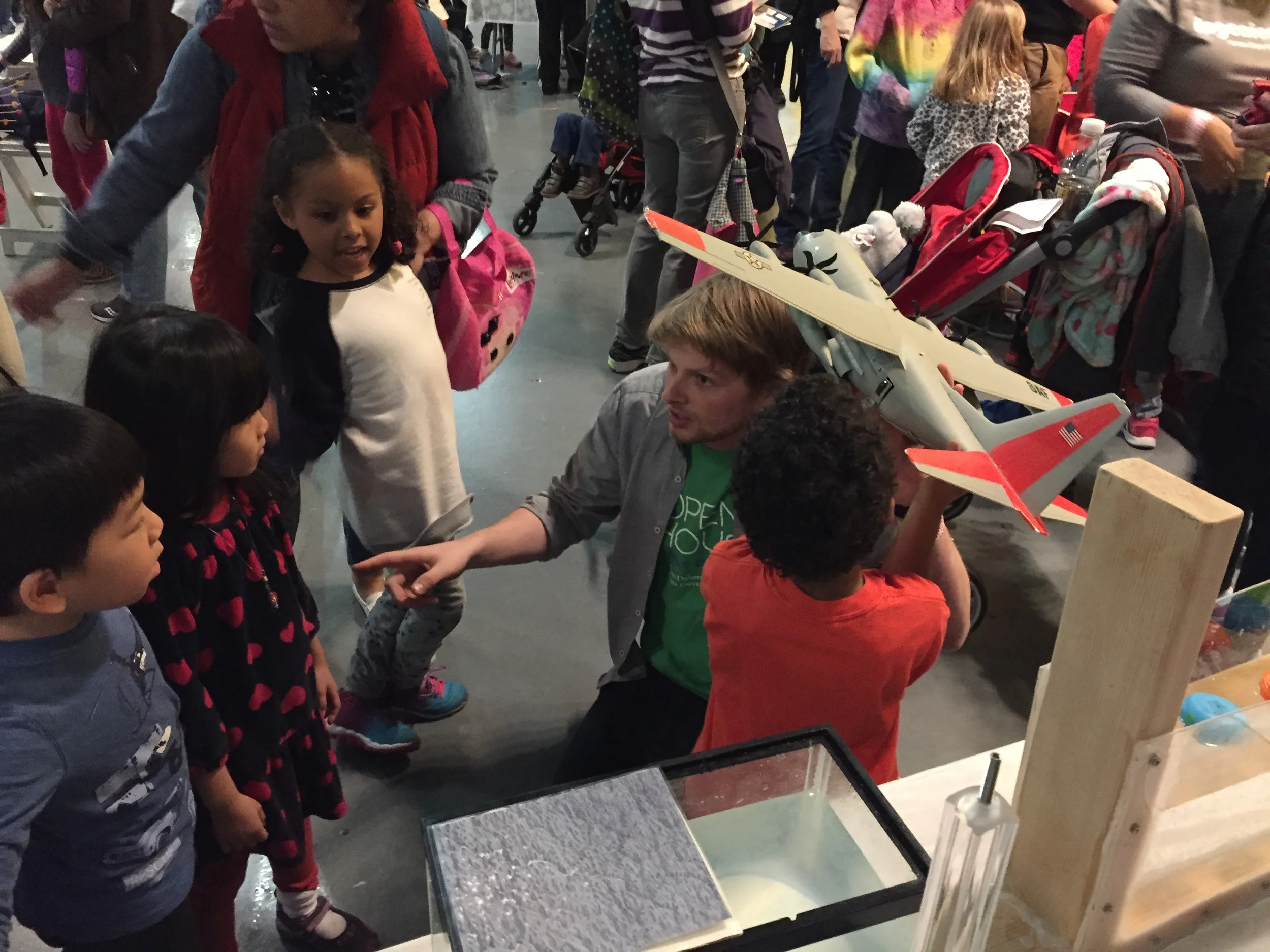 Outreach demonstration with equipment
